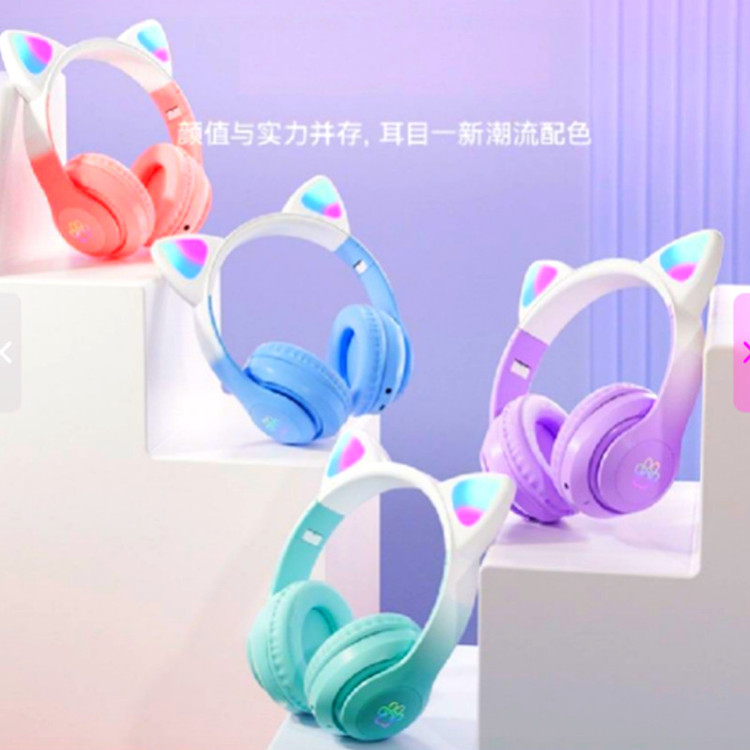 هدفون بلوتوثی مدل STN-28 Pro طرح Cat Ear 2023