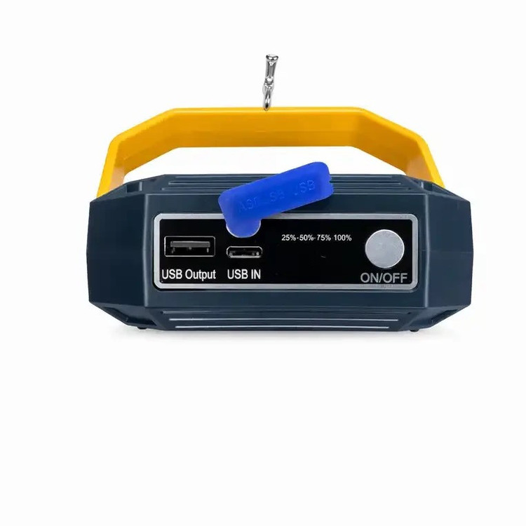 نورافکن دستی شارژی و خورشیدی مدل LED-114 با نور مهتابی و آفتابی